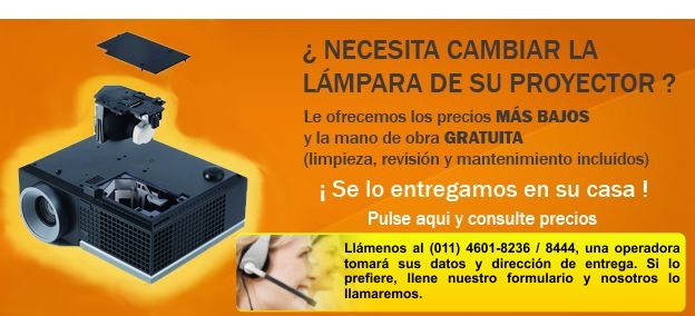 cambio lamparas para proyectores